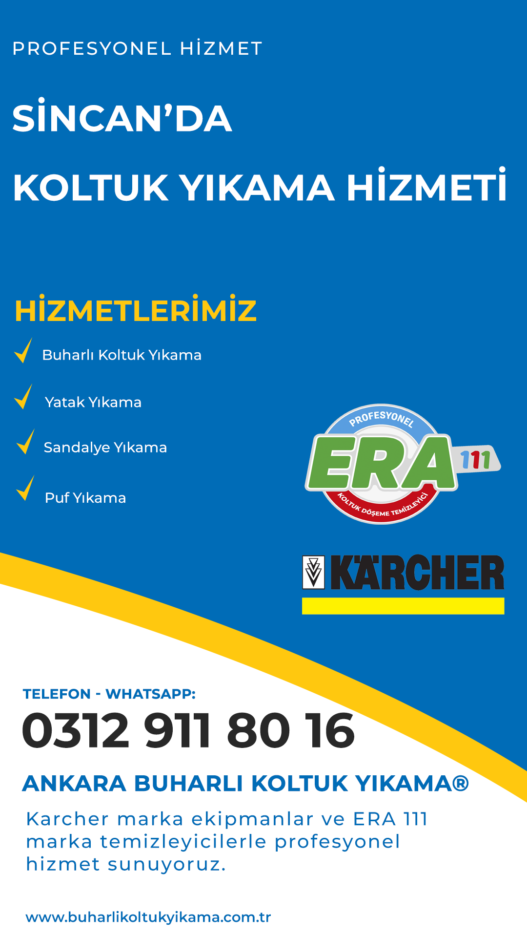 Sincan Koltuk Yıkama Hizmeti